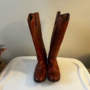 Frye Cognac Over the Knee Leather Boots